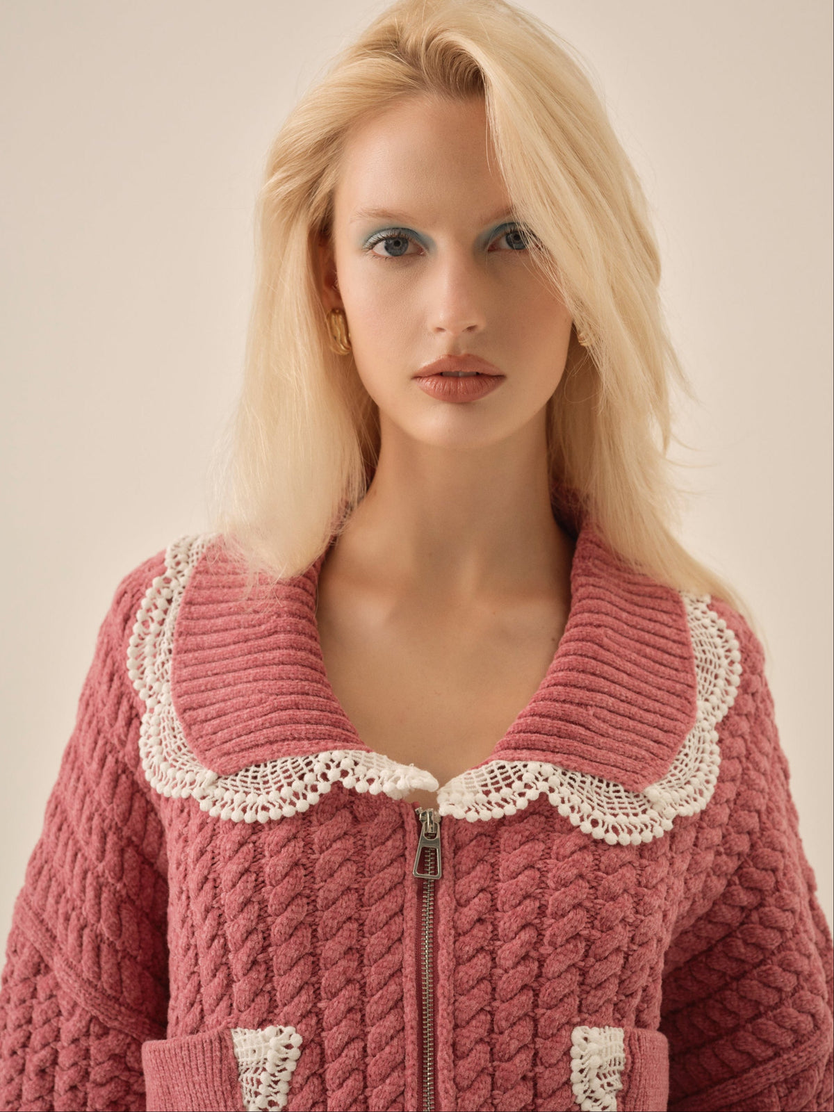 Tierra Knit Jacket - Dusty Rose