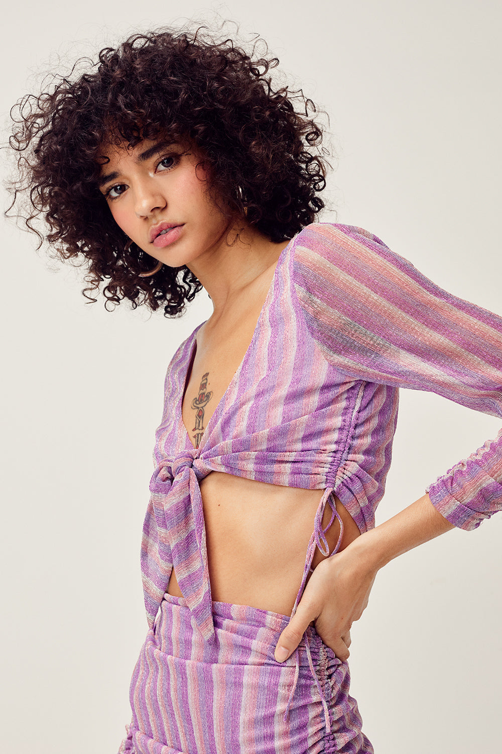 Total Eclipse Crop Top - Purple