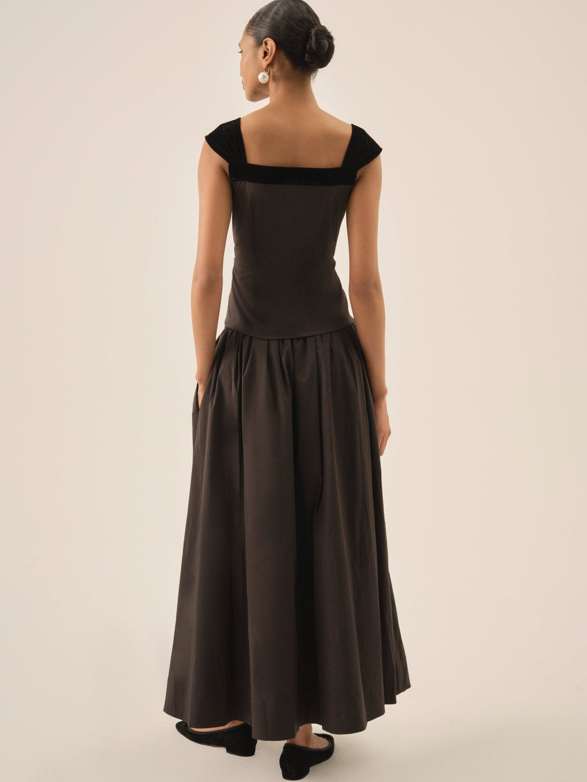 Train Station Poplin Top - Black