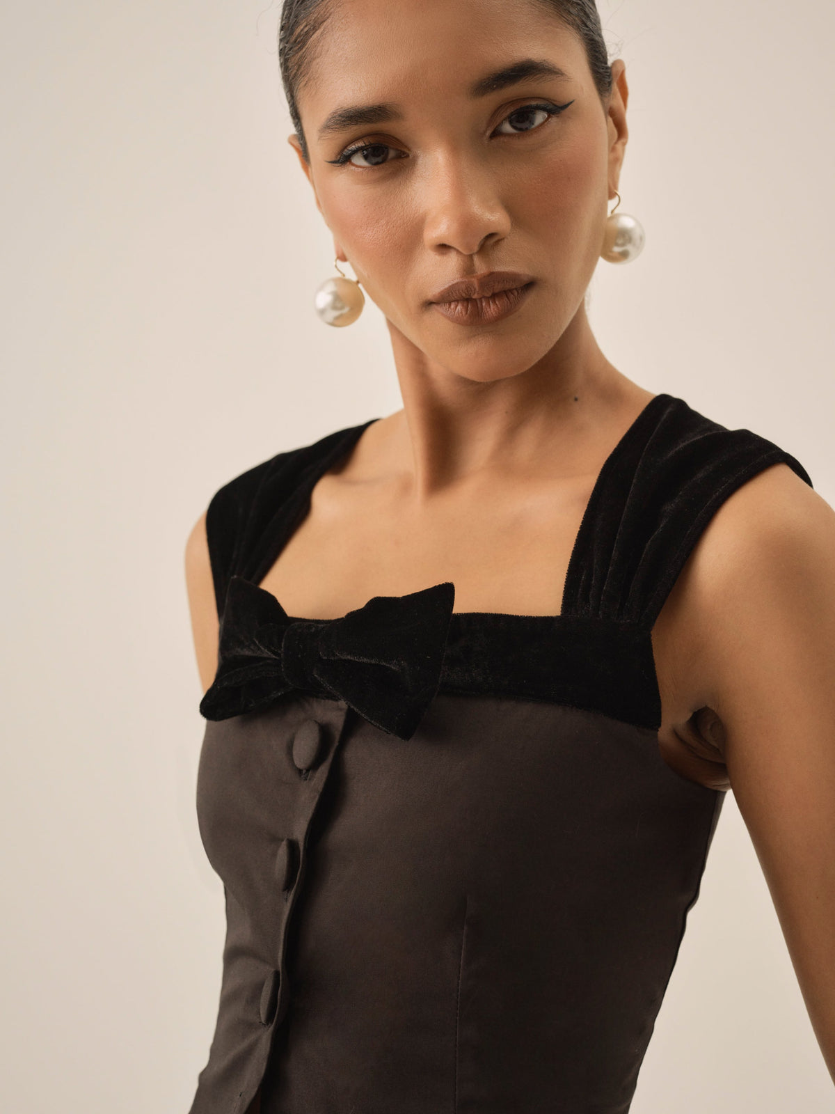 Train Station Poplin Top - Black
