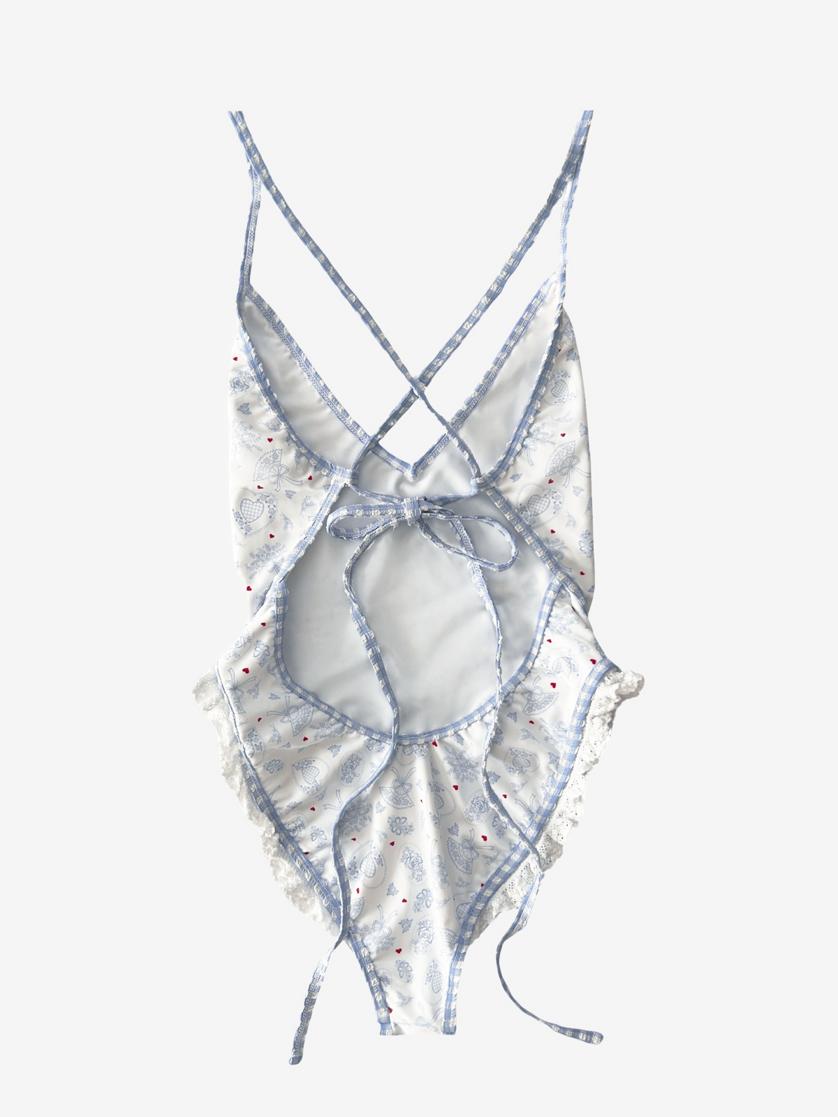 Strappy One Piece Swimsuit - Blue