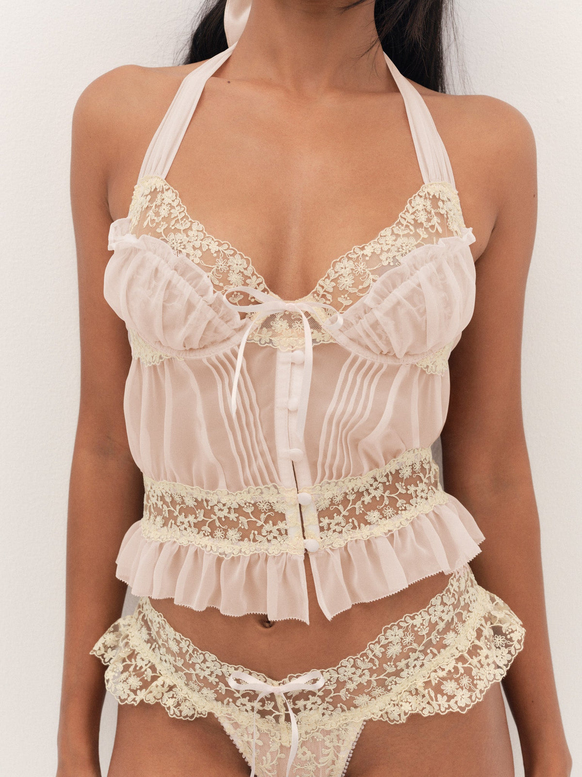 Gilded Lace Bustier - Natural