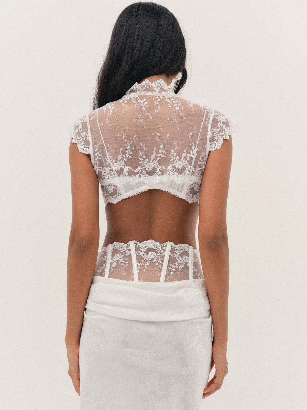 Rita Rose Bolero - White