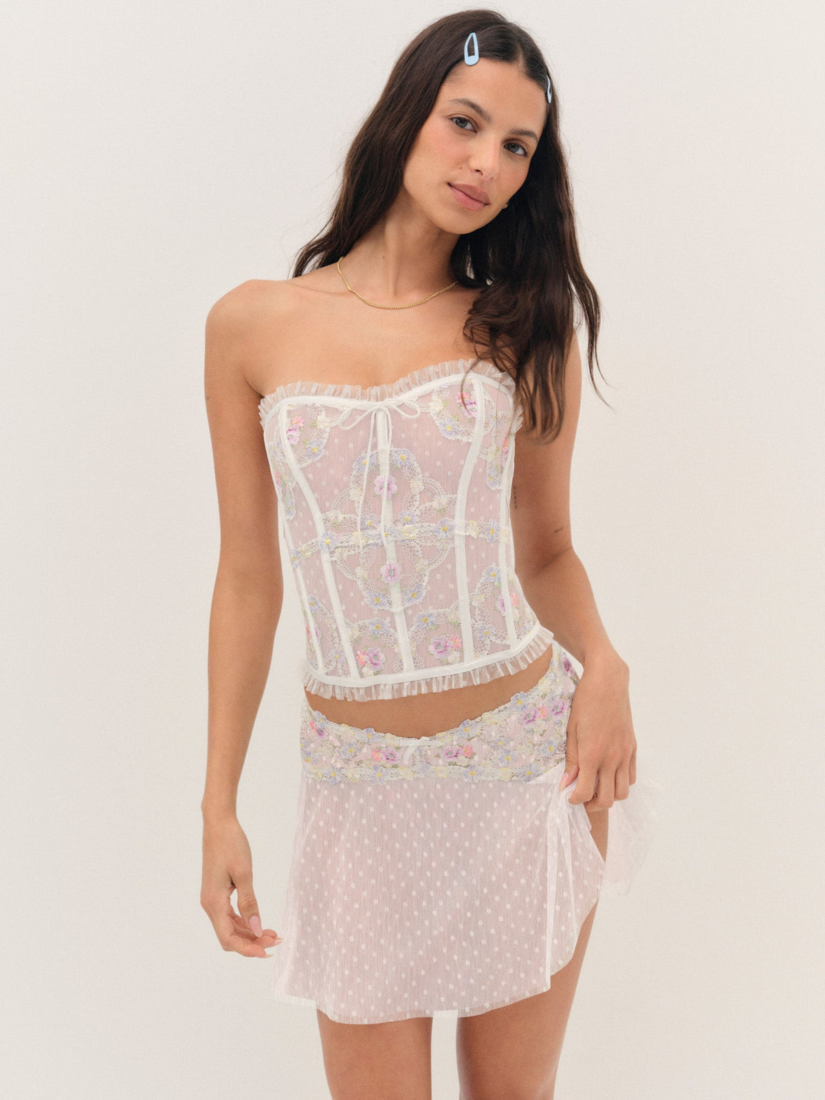 Spring Blossom Corset - White