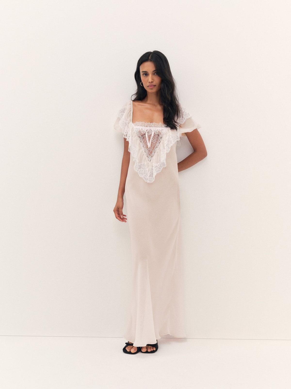 Grace Maxi Slip Dress - Light Pink