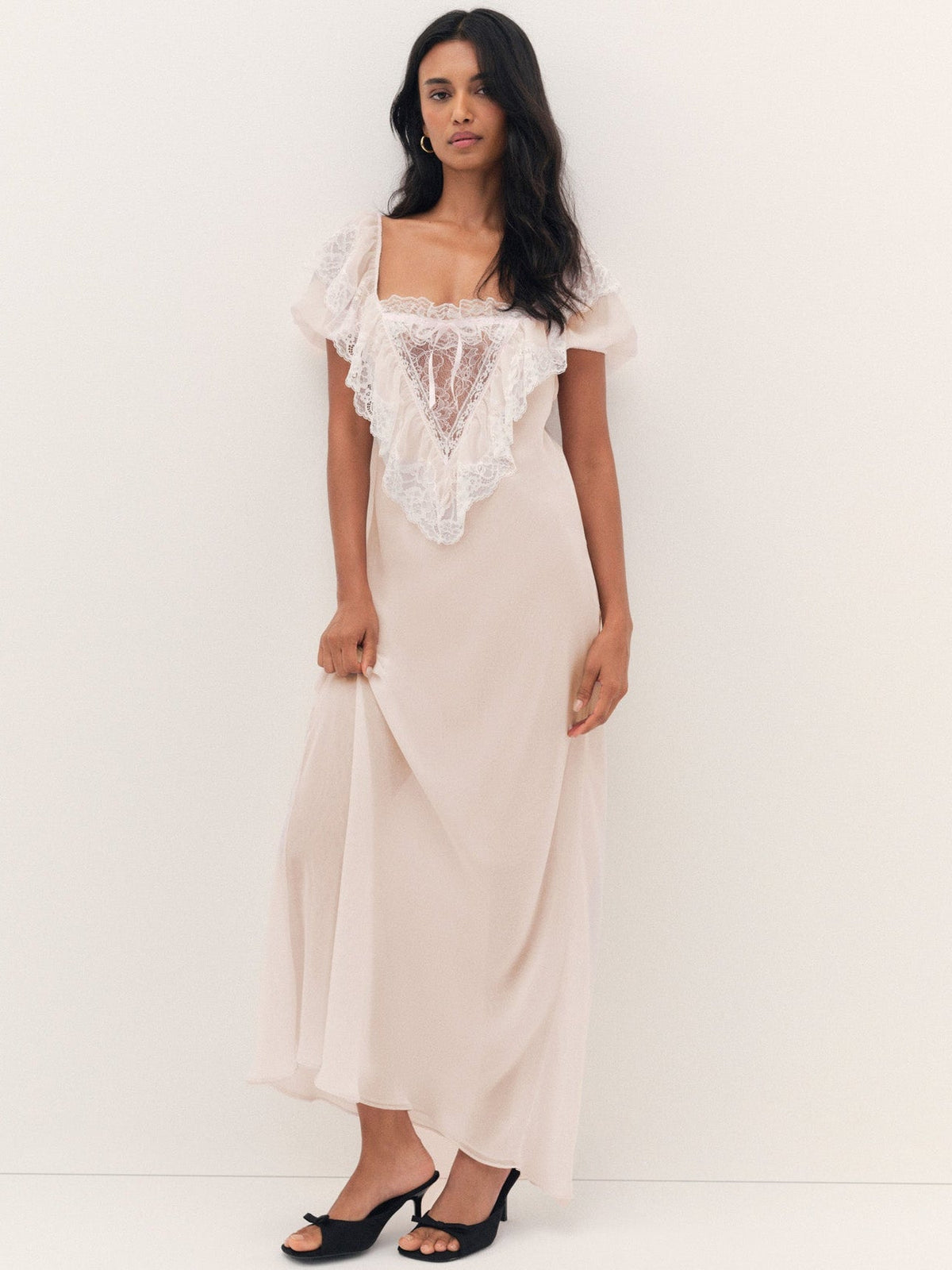 Grace Maxi Slip Dress - Light Pink