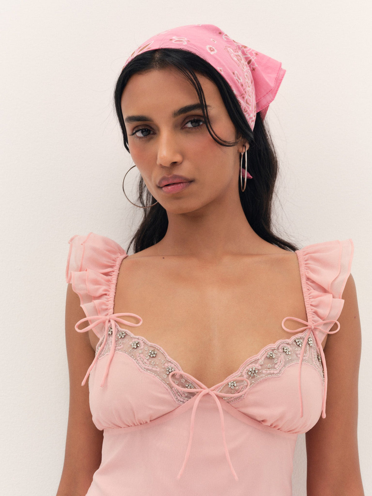 Bella Sparkle Slip Dress - Light Pink