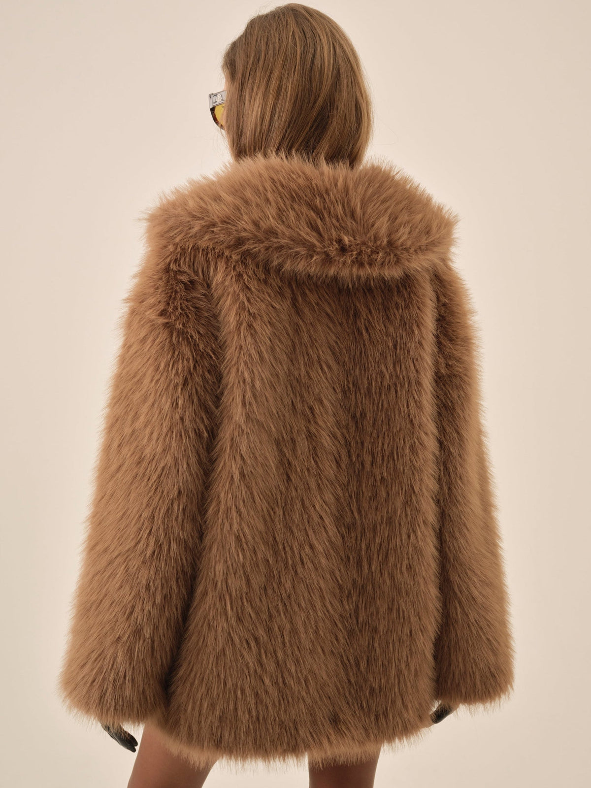 Warm Honey Faux Fur Jacket  - Brown