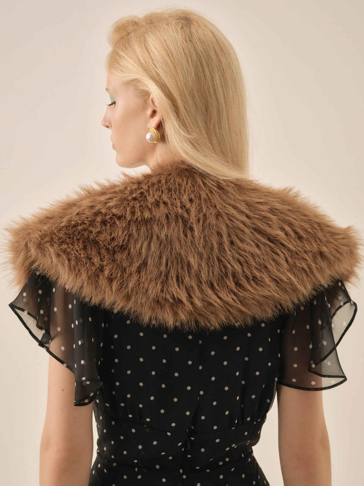 Warm Honey Faux Fur Stole  - Brown